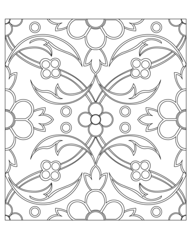 Indian Pattern Coloring Page